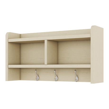 Four in one detachable hall tree with drawers and cabinets, 7 hooks, multifunctional corridor hangers, antique beige shoe stools - V.I.P Digital Presence