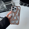 Electroplated hollow flame pattern phone case suitable for iPhone 15 Pro, simple all inclusive, Apple 14 anti drop protective cover - V.I.P Digital Presence