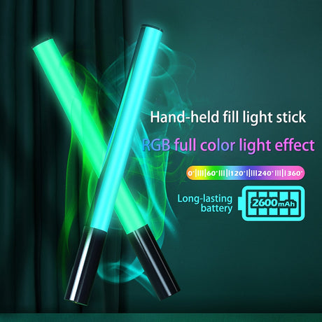 RGB Colorful LED Stick Fill Light Handheld 3200K-5600K LED Flash Light stick Speedlight Photographic Lighting - V.I.P Digital Presence