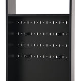 39.3'W70.8'H multifunctional corridor shoe cabinet with soft padded nail board and black hanger with entrance hook - V.I.P Digital Presence