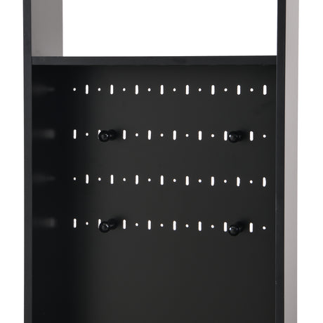 39.3'W70.8'H multifunctional corridor shoe cabinet with soft padded nail board and black hanger with entrance hook - V.I.P Digital Presence