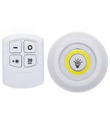Lámpara LED COB superbrillante de 3 W para debajo del gabinete, con control remoto inalámbrico y regulable, ideal para el hogar, el dormitorio, el armario y la cocina.