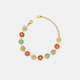 Titanium Steel Oil Drip Flower Bracelet - V.I.P Digital Presence