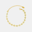 Golden Flower Blue Drip Oil Bracelet - V.I.P Digital Presence