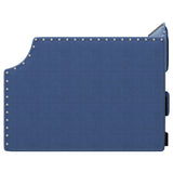 Upholstered Daybed with Trundle, Wood Slat Support,Upholstered Frame Sofa Bed Twin Blue - V.I.P Digital Presence