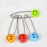 Imperdibles para bebés y niños, con forma de emoticono, de plástico, tamaño mediano, aproximadamente 40, tamaño grande, aproximadamente 55 mm. 