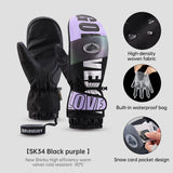 Winter warm ski gloves waterproof outdoor plush thickened windproof touch screen veneer gloves - V.I.P Digital Presence