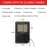 Mini consola de juegos portátil para niños, nostálgica, con llavero, Tetris, regalo para niños 