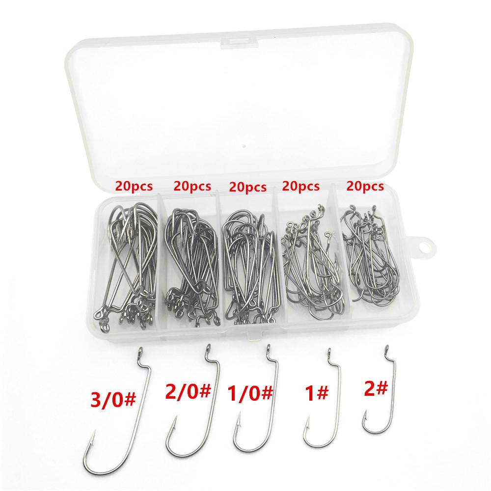 Rompin 100pcs/box 2#-3/0# 5 size Jig head HookSingle Fishing Hooks - V.I.P Digital Presence