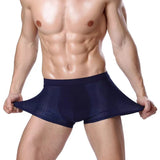 Modal Solid Ice Silk Antibacterial Underwear for Men's Mid Waist Breathable Four Square Corner Underwear - V.I.P Digital Presence