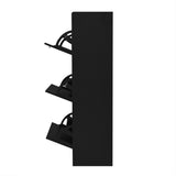 U-Can Shoe Storage Cabinet for Entryway with 3 Flip Drawers, Modern Shoe Organizer Cabinet, Free Standing Shoe Rack Black - V.I.P Digital Presence