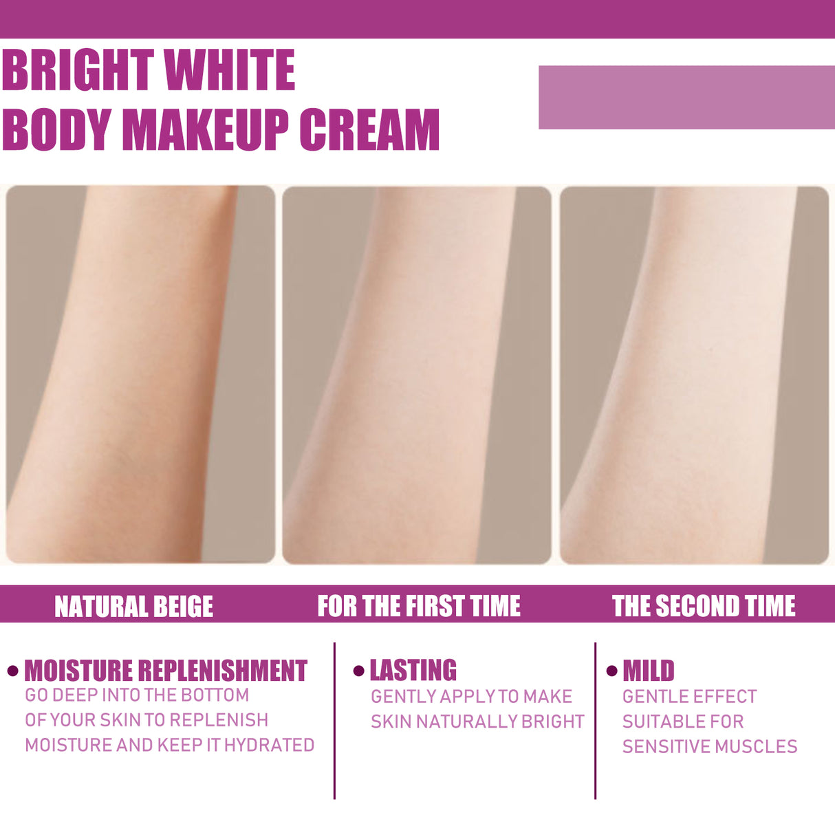 Body Whitening Cream Moisturizes, Hydrates And Brightens Skin, Refreshing And Non-Sticky Skin Moisturizing Cream