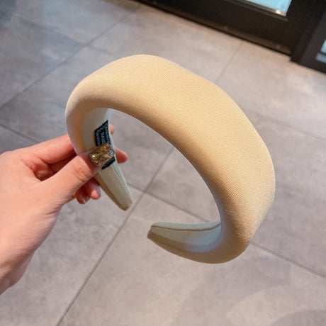 Candy colored thick sponge hair hoop for women's solid color wide edged and minimalist headband - V.I.P Digital Presence
