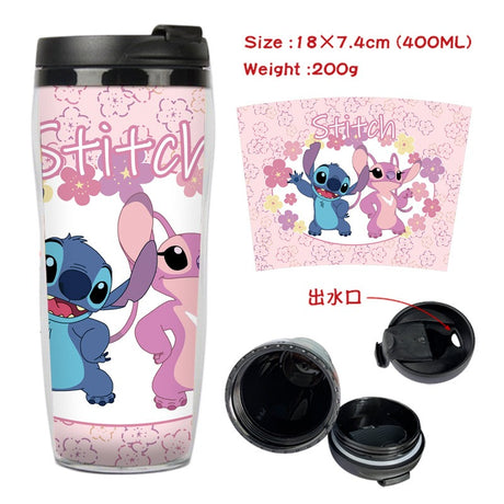 Stitch Stitch animation peripheral double-layer insulated plastic cup two-dimensional cartoon tea cup cold water kettle water cup - V.I.P Digital Presence