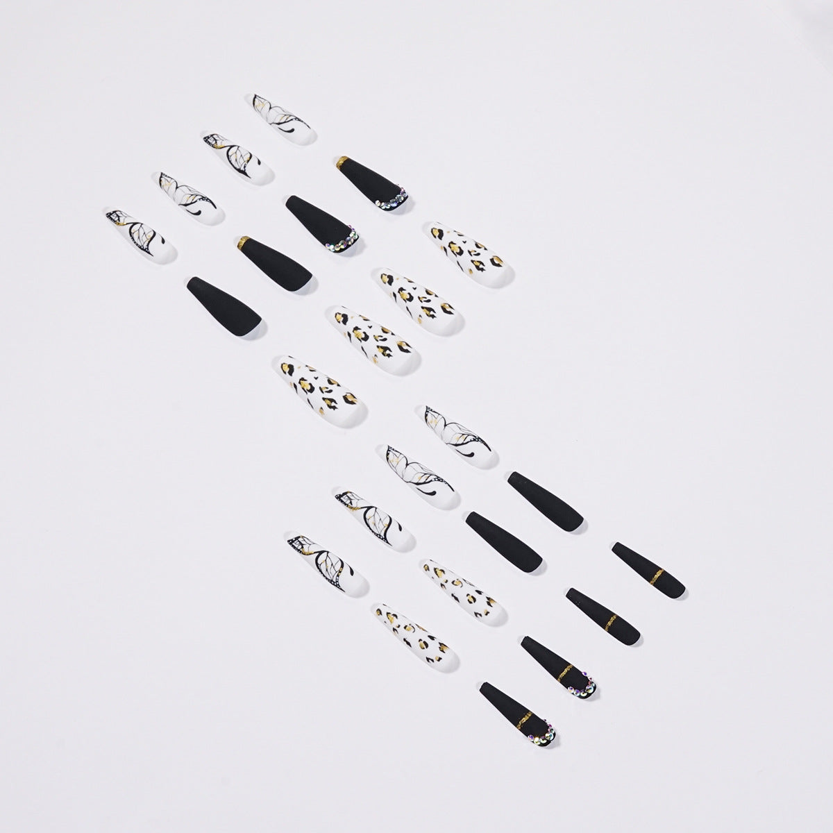 Butterfly Wearing Leopard-Print Nail Piece Scrub Manicure Wearing Nail Patch With Drill Nail Patch - V.I.P Digital Presence