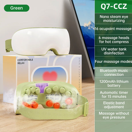 Electric Eye Steam Massager Nano Steam Eye Mask Hot Compress Glasses Steamer Bluetooth Relief Dry Eye Fatigue Dark Circles Tired - V.I.P Digital Presence