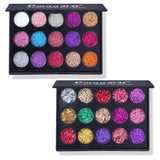 15 Colors Diamond Sequin Eyeshadow Palette Shiny Glitter Powder Highlighter Eyeshadow - V.I.P Digital Presence