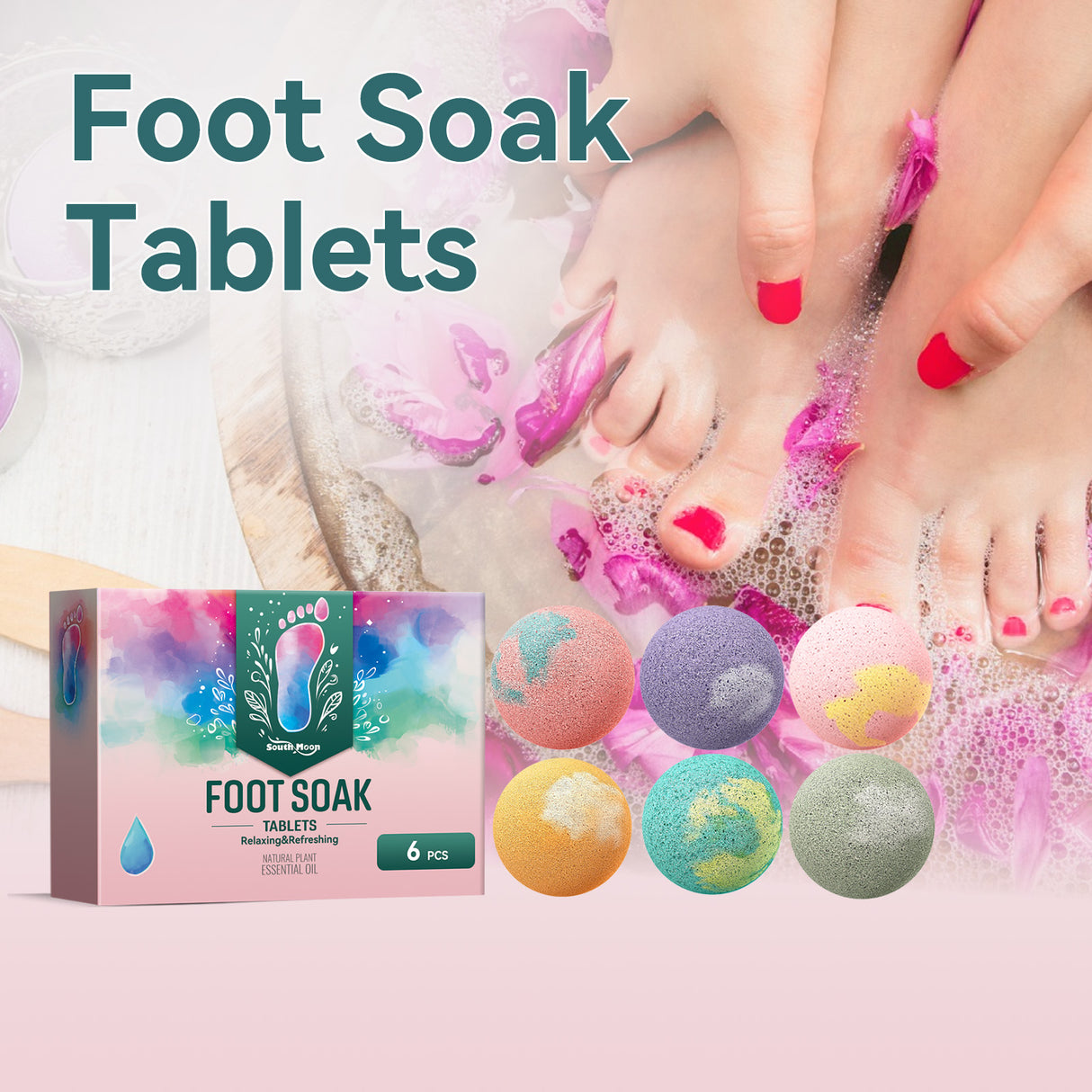 Aromatherapy Foot Bath Ball Anti-Cracking Peeling Clean And Moisturize Foot Repair Heel Foot Bath Ball