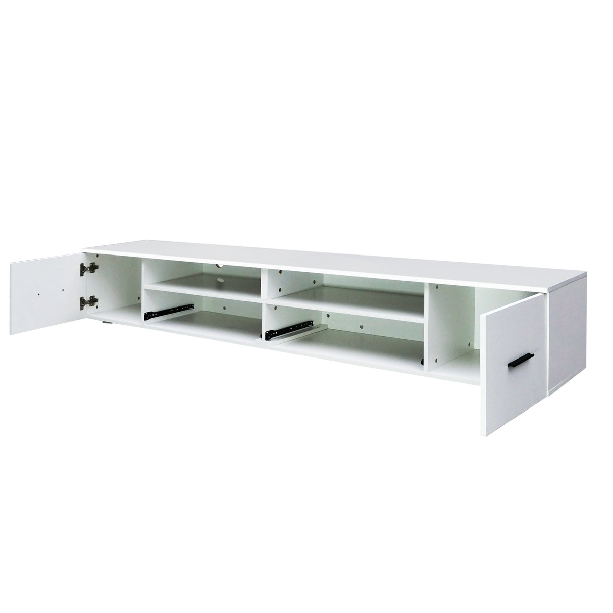 White TV Stand for Living Room Modern Entertainment Center Stand for TV Up to 90 Inch