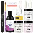 COSCELIA New 120g White Powder Transparent Crystal Powder 150ML Crystal Liquid Nail Shop Nail Tool Set - V.I.P Digital Presence