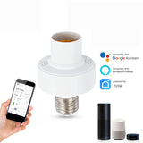Cabezal de lámpara inteligente Tuya WiFi con aplicación Smart Life, soporte para lámpara, altavoz Alexa, control por voz 
