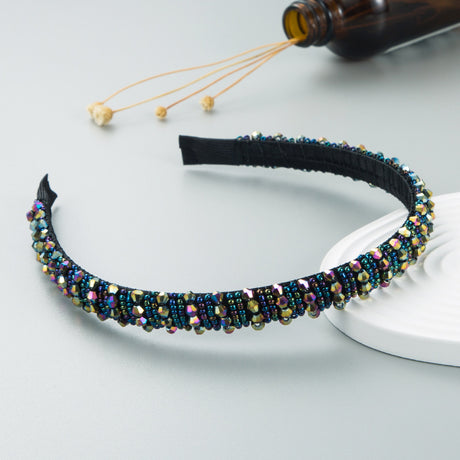 Hair Hoop Hand-woven Beaded Headband Female Baroque Sponge Hair Bundle Korean Face Wash Hair Accessories - V.I.P Digital Presence