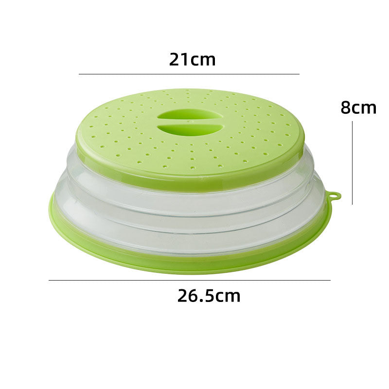 Folding cover with hooks, microwave heating cover, multifunctional silicone folding fresh-keeping cover, oil proof and splash pr - V.I.P Digital Presence