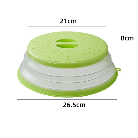 Folding cover with hooks, microwave heating cover, multifunctional silicone folding fresh-keeping cover, oil proof and splash pr - V.I.P Digital Presence
