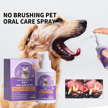 Dog And Cat Tooth Cleaning Spray, Pet Mouth Cleaning Breath Fresh Deodorizing Cleaning Spray - V.I.P Digital Presence
