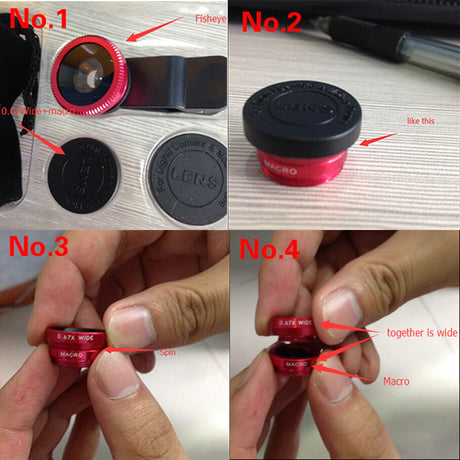 7in1 Phone Camera Lens Kit Fisheye Wide Angle Macro Lentes For iPhone 6 6s 7 8 Plus 5 5s Smartphone Tripod Bluetooth Shutter - V.I.P Digital Presence