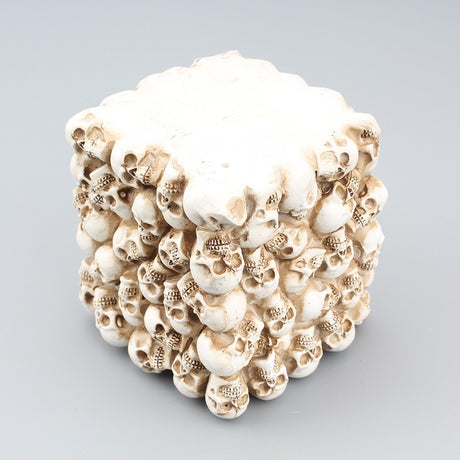 Square small skull pen holder storage desktop storage bucket home storage potted plants - V.I.P Digital Presence