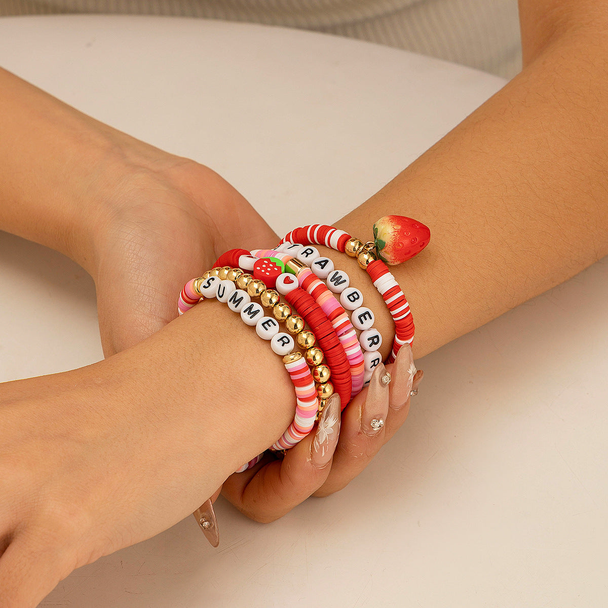 Bohemian style colorful soft ceramic elastic letter LOVE bead bracelet Bracelet - V.I.P Digital Presence