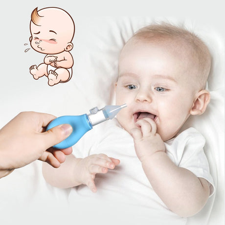 Infant silicone nasal aspirator pump type neonatal cold nasal mucus cleaner antibackflow baby nasal aspirator safe and non-toxic - V.I.P Digital Presence