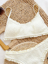 Frill Textured Spaghetti Strap Two-Piece Swim Set - V.I.P Digital Presence