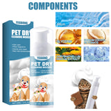 Pet Dry Cleaning Mousse Body Wash For Young Cats And Dogs Wash Free To Remove Odor And Smooth Hair Cleaning - V.I.P Digital Presence
