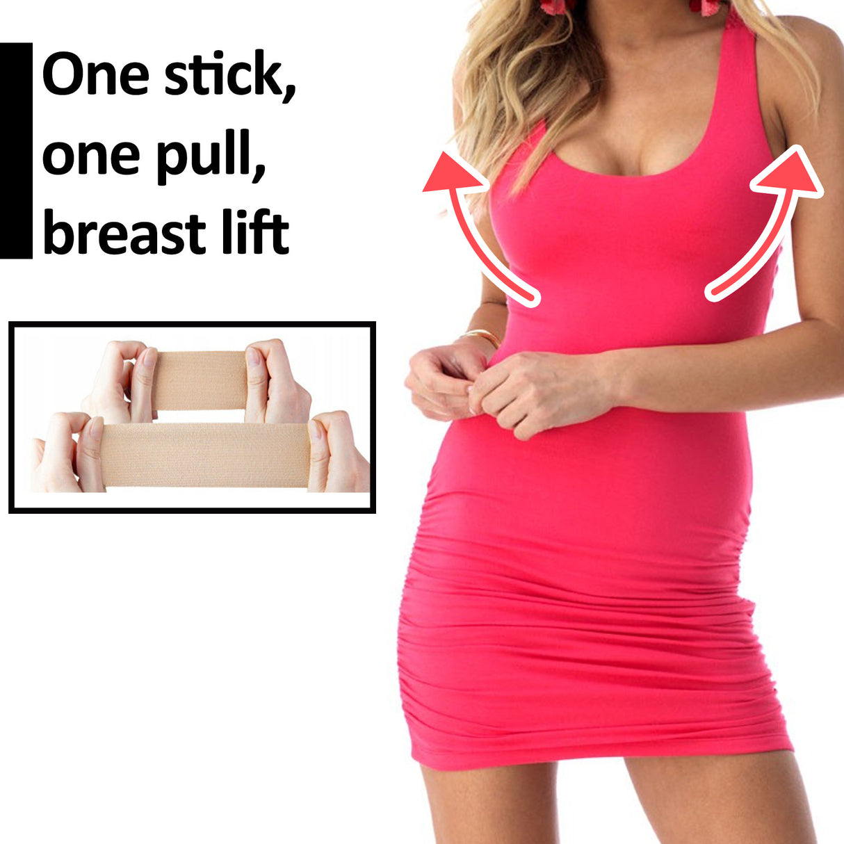 Invisible Elastic Fabric Chest Strap Anti-Sagging External Expansion Pull Up Chest Elastic Tape Invisible Chest Lift Tape