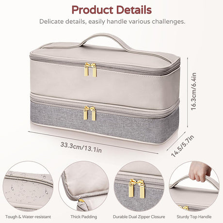 2-Layer Portable Waterproof Case for Hair Stylers (Fit Shark Flexstyle, Dyson Airwrap, Revlon etc.) - V.I.P Digital Presence