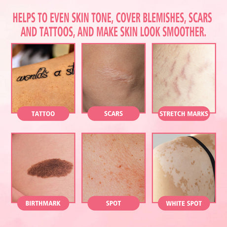 Body Makeup Liquid Foundation, Hide Skin Spots Tattoo Blemishes Natural Set Moisturizing Long-Lasting Foundation - V.I.P Digital Presence