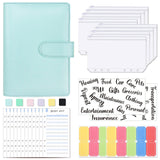 A6 Loose-Leaf Binder Budget Book Macaron Notebook Leather PU Loose-Leaf Book Cash Budget Handbook - V.I.P Digital Presence