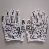 Acupoint diagram massage gloves cotton English acupoint diagram gloves for men and women TCM human body meridian gloves - V.I.P Digital Presence