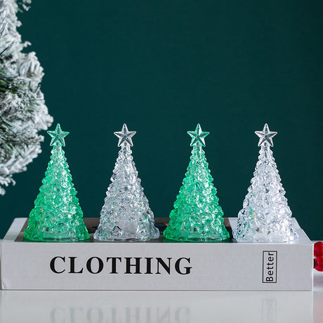 Christmas decoration mini luminous Christmas tree transparent crystal night light cross-border desktop decoration props small gifts - V.I.P Digital Presence