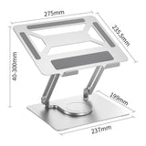 Soporte de aluminio para portátil de oficina, soporte de refrigeración para computadora, doble poste, plegable, rotación continua de 360 ​​grados