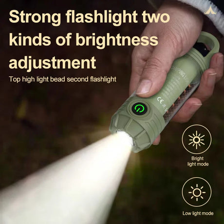 Multi functional outdoor camping light, portable strong light flashlight, rechargeable mini retro camping atmosphere light - V.I.P Digital Presence