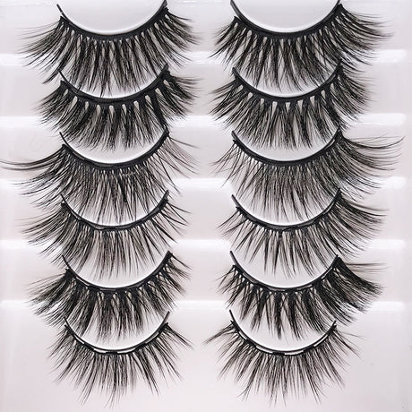 Eight Pairs Of Magnet False Eyelashes With Round Box Mirror Magnetic Iron-Absorbing Stone Eyelashes Magnetic Eyeliner Liquid Eyelashes - V.I.P Digital Presence