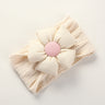 Diadema infantil de nailon jacquard con flores para bebé, suave, antiarañazos, de ala ancha