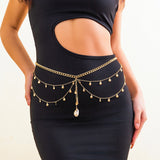 Metal Star Butterfly Waist Chain Beach Wind Pearl Tassel Body Chain - V.I.P Digital Presence