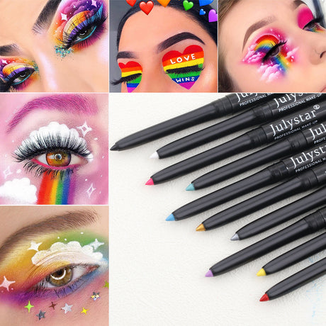 White Eyeliner Pencil Color Eyeliner Cream Not Easy To Smudge Waterproof Oil-Proof Slim Eyeliner Gel Pencil - V.I.P Digital Presence