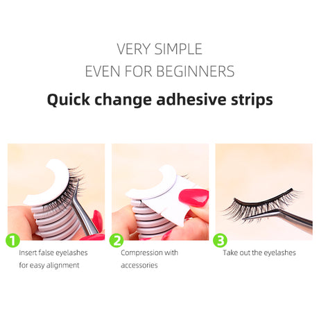 10 Packs Of Self-Adhesive Eyelash Strips Waterproof And Sweat-Proof With Transparent Self-Adhesive Jelly Strips For Any Eyelashes - V.I.P Digital Presence