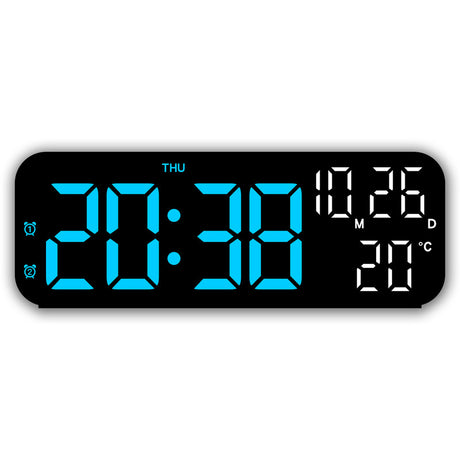 Digital Alarm Clock with Temp, Date, Week. Night Mode. Voice - controlled. 12/24H LED - V.I.P Digital Presence