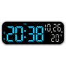 Digital Alarm Clock with Temp, Date, Week. Night Mode. Voice - controlled. 12/24H LED - V.I.P Digital Presence